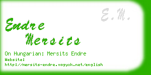 endre mersits business card